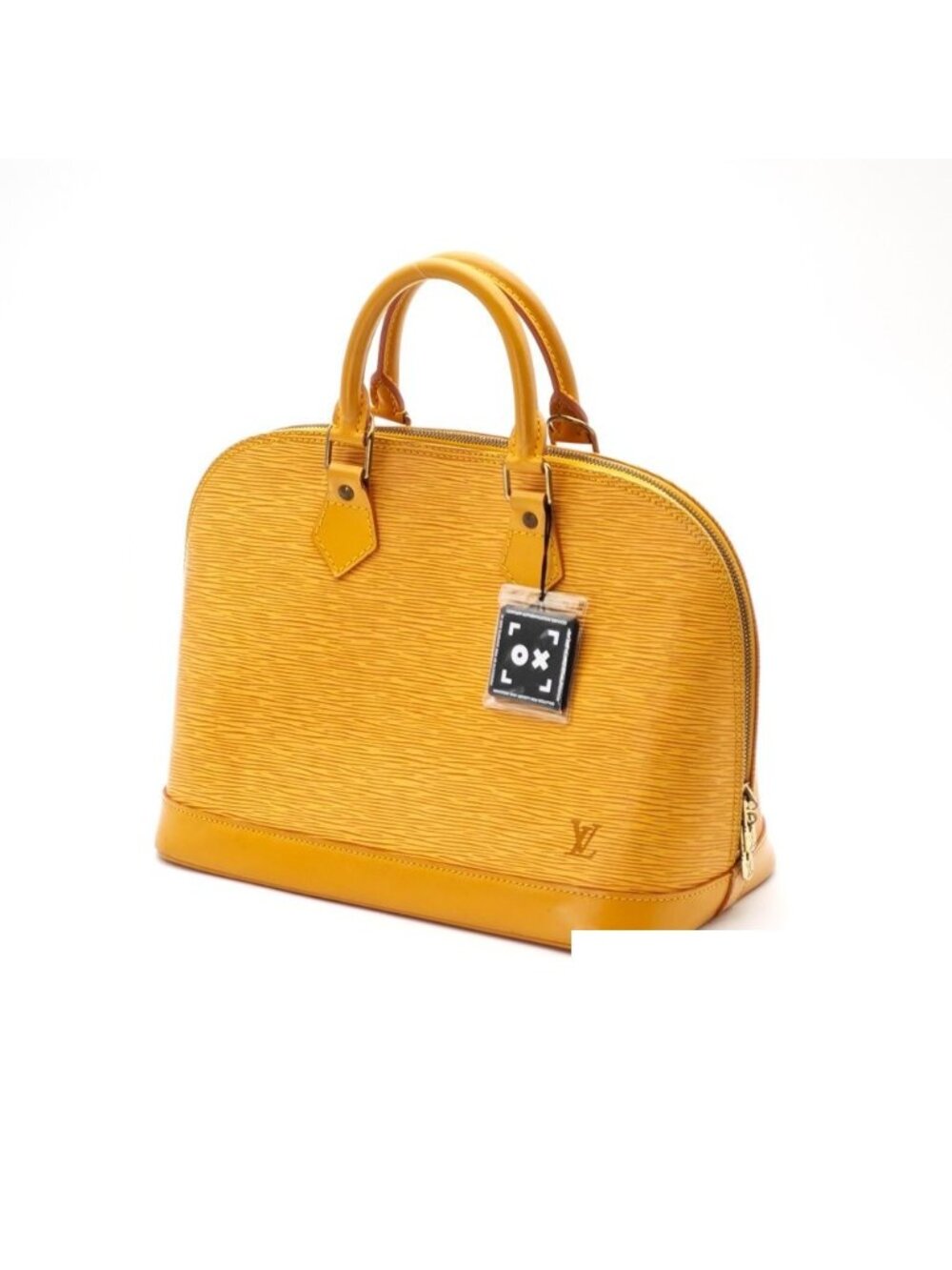 Louis Vuitton Alma Epi Leather Yellow Handbag